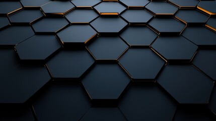 Hexagonal pattern with orange highlights.