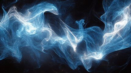 abstract blue energy swirls fractal art