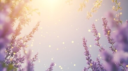 Obraz premium Lavender Field Sunlight Summer.