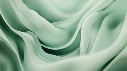 Obraz premium abstract green fabric drape