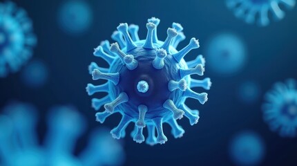 Obraz premium Ultra-Realistic 3D Virus Visualization in High Resolution