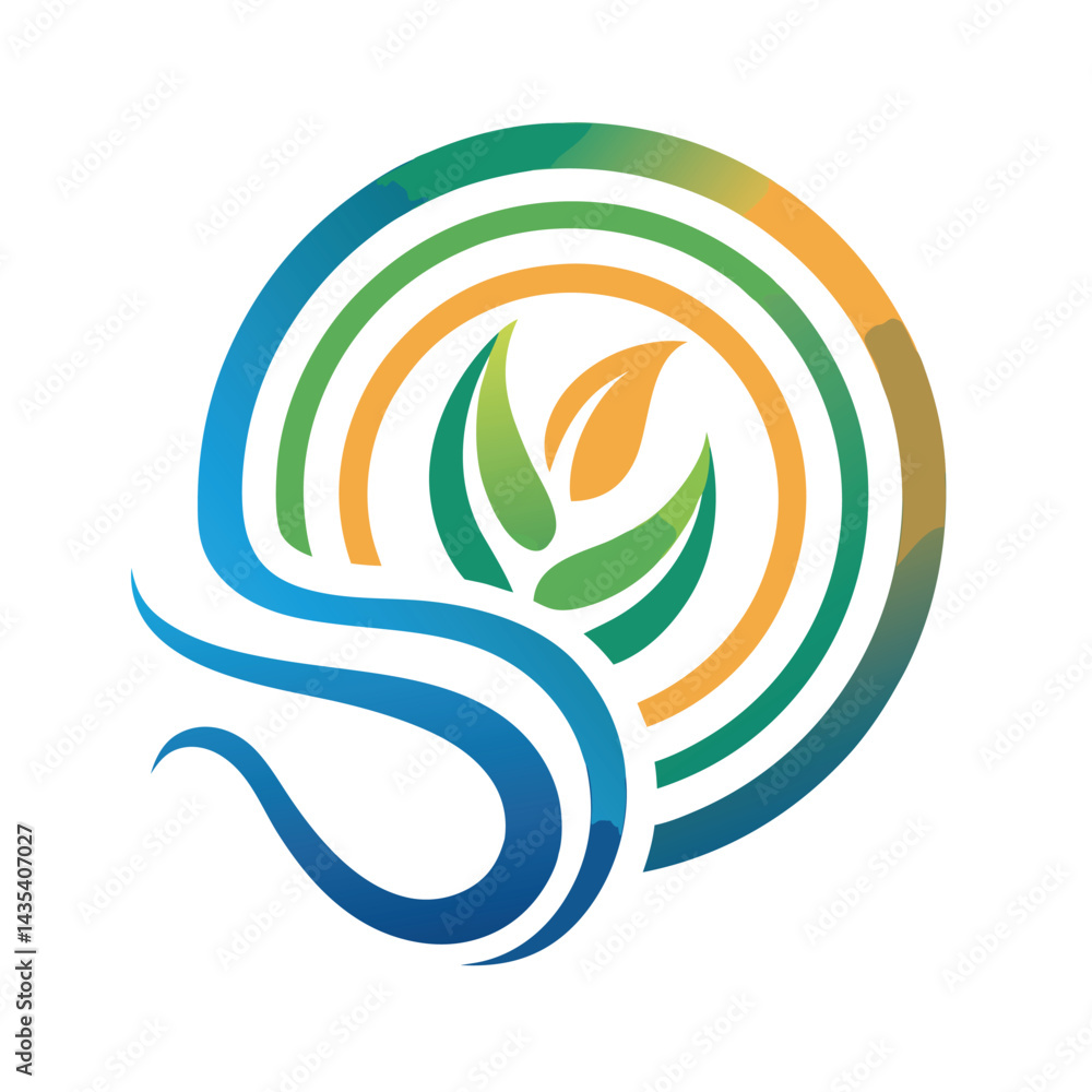 Poster elegant and modern logo design capturing the essence of biometric authentication with organic elemen