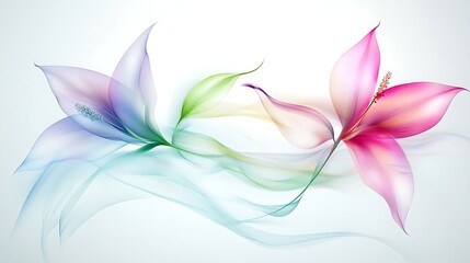 Pastel Floral Smoke Design.