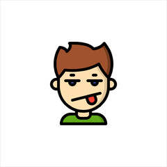 funny cartoon casual man