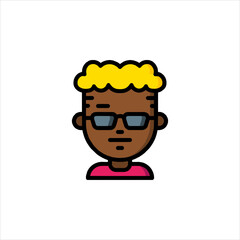 set of funny cartoon manager