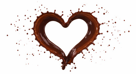 Chocolate Heart Splash: Romantic Food Image