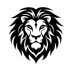 Fototapeta premium lion head logo icon is a vector illustration of the lion face, isolated on a white background. Perfect for branding, mascots, tattoos, sports logos, and wildlife designs.