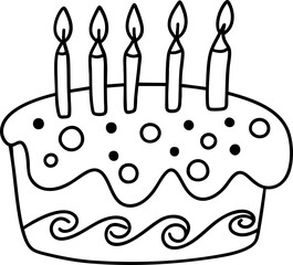 vintage cake adorned with five candles brings joy and celebration to any occasion