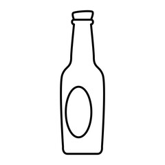glass bottle icon, simple flat style, illustration, logo sign symbol pictogram template, for ui or ux isolated on white for mobile app, editable