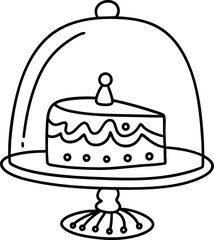 vintage cake displayed under glass dome adds charm to any celebration and invites sweet memories