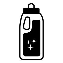 cleaning bottle icon, simple flat style, illustration, logo sign symbol pictogram template, for ui or ux isolated on white for mobile app, editable