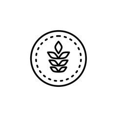 grain icon, simple flat style, illustration, logo sign symbol pictogram template, for ui or ux isolated on white for mobile app, editable