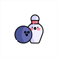 bowling ball and pins
