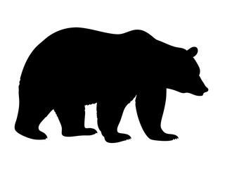 Obraz premium bear silhouette vector for wildlife conservation, outdoor branding, web graphics, educational visuals, and creative design 