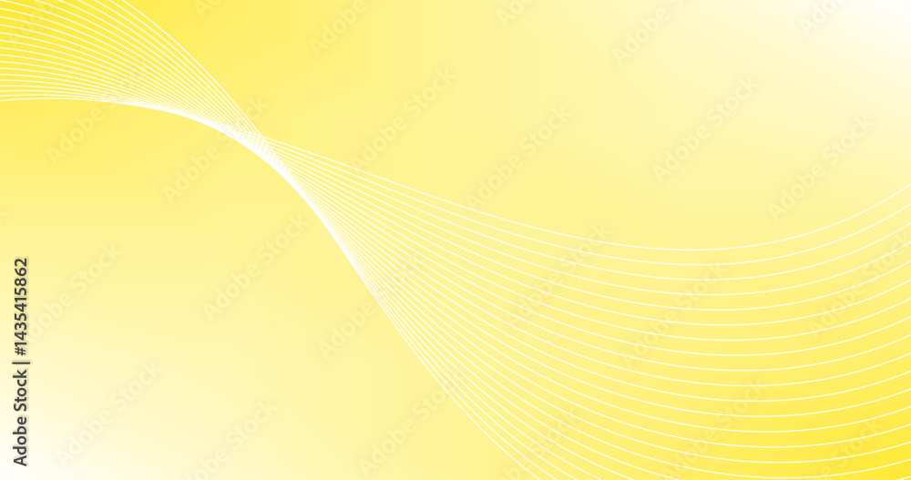 Poster abstract yellow gradient background with white abstract lines