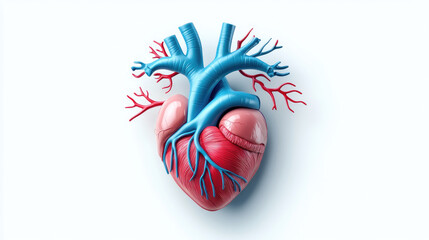 Exploring the human heart detailed flat design illustration of arteries and cardiovascular system in a medical environment from a scientific viewpoint