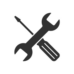 Screw driver icon isolated on white background.