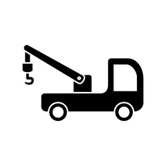 tow truck icon, simple flat style, illustration, logo sign symbol pictogram template, for ui or ux isolated on white for mobile app, editable