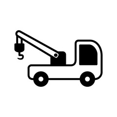 tow truck icon, simple flat style, illustration, logo sign symbol pictogram template, for ui or ux isolated on white for mobile app, editable
