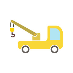 tow truck icon, simple flat style, illustration, logo sign symbol pictogram template, for ui or ux isolated on white for mobile app, editable