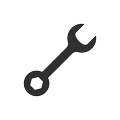 Wrench icon isolate on white background.