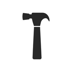 Hammer icon isolate on white background.
