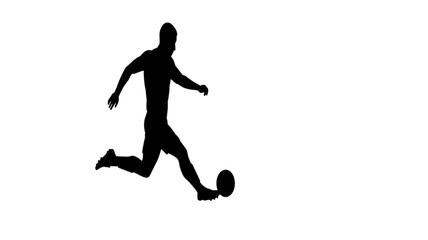 Handmade Soccer Player Silhouette vector Action and Sport Concept