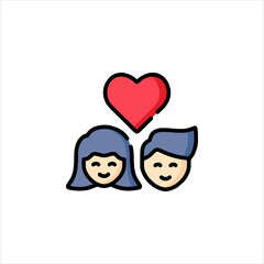 couple with heart
