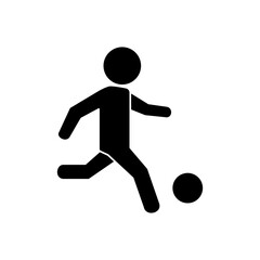 soccer person icon, simple flat style, illustration, logo sign symbol pictogram template, for ui or ux isolated on white for mobile app, editable