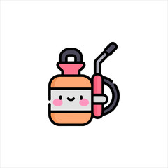vector illustration of a cartoon rocket