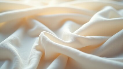 Elegant Cream Fabric With Soft Folds