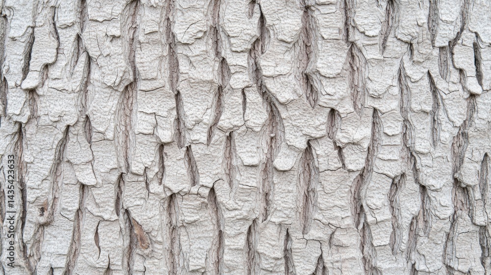 Poster the bark of a tree, showing its texture and color variations.