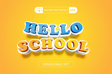 Hello School Text Effect Editable