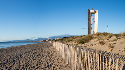 La plage du Sardinal à Canet en Roussillon