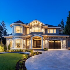 modern house in the garden