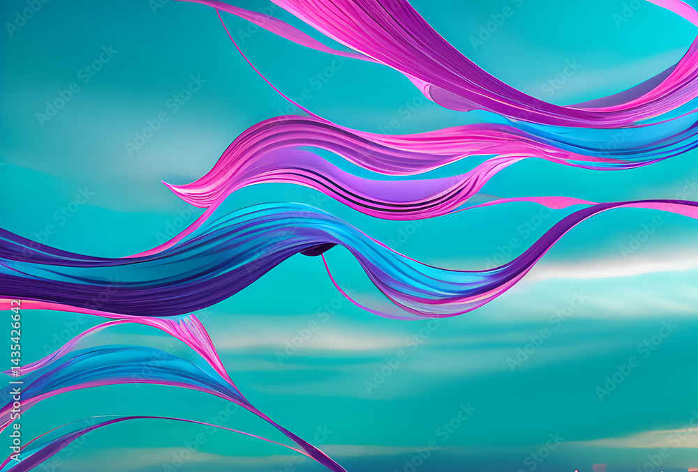 Poster bstract soft blue wave background. blue background with blue lines curved wavy sparkle with copy spa