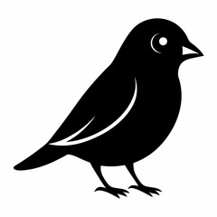 Obraz premium Modern Canary Silhouette Vector Art