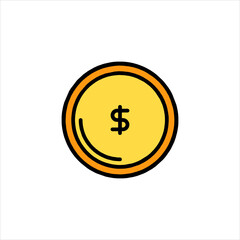 euro coin vector illustration