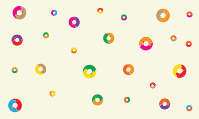 A creative vector design highlights a pattern of bright donuts, making it suitable for bakery advertisements, kids' events, and promotional materials.


