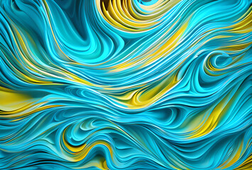 Obraz premium bstract soft blue wave background. blue background with blue lines curved wavy sparkle with copy space for text. Three-dimensional wave,in good quality,generative ai