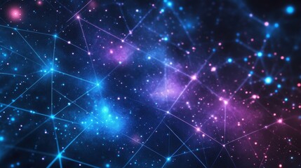 Fototapeta premium cosmic network abstract space nebula connection