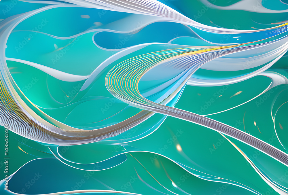 Poster bstract soft blue wave background. blue background with blue lines curved wavy sparkle with copy spa