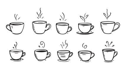 Coffee Cup Art line art drawing capturing elegance in simplicit