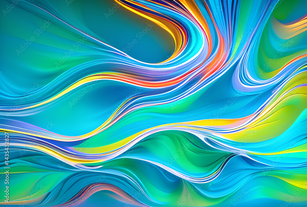 Poster bstract soft blue wave background. blue background with blue lines curved wavy sparkle with copy spa