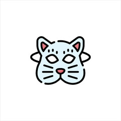 vector illustration of cartoon tiger