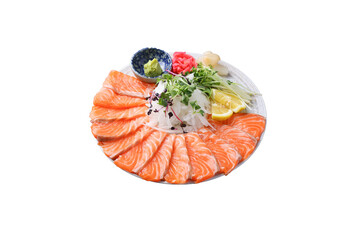 Salmon sashimi in png file png파일의 연어 회