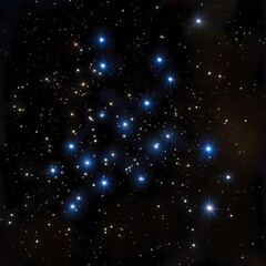 Obraz premium Star cluster, deep space, cosmic, night sky, stellar formation, astronomy image, science background