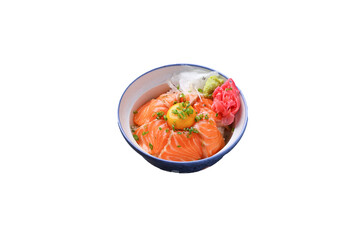 Salmon rice in png file png파일의 연어덮밥