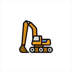 yellow bulldozer excavator