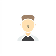 set of funny cartoon manager